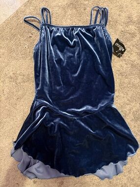 Blue Velvet Dance/figure skate Dress